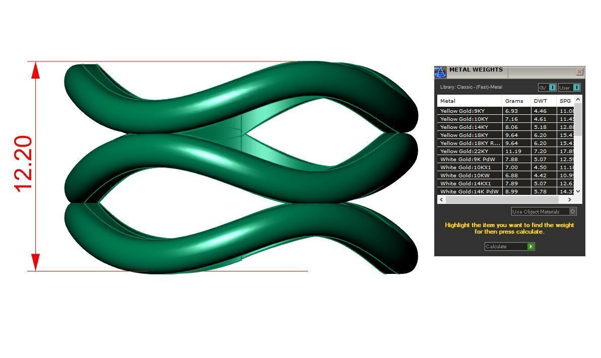 Elegant Wave-Inspired Ring 3D print model_1