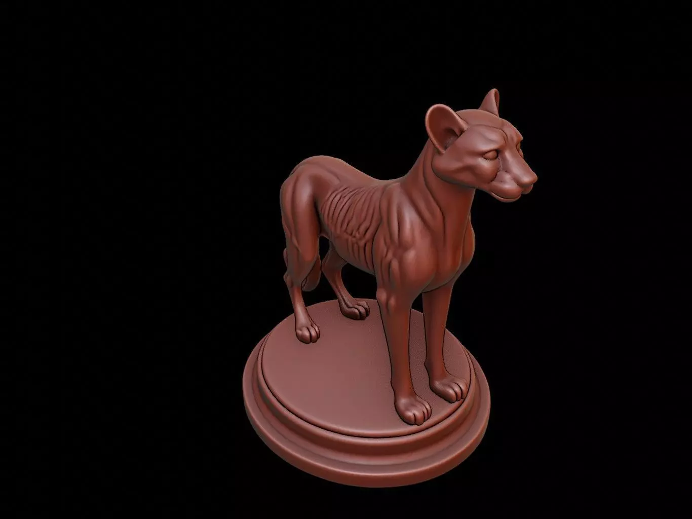 Cheetah Animal Figure Printable 3D print model_0