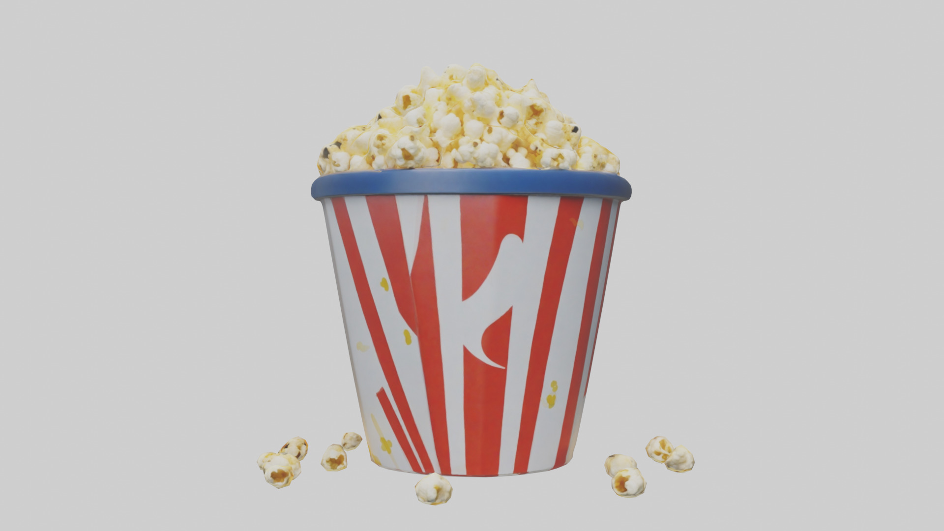 Cartoon Popcorn Bucket model 3D model_9