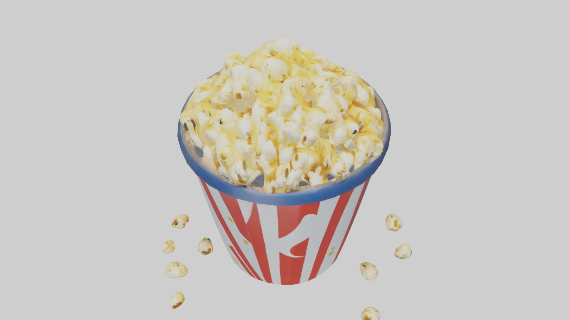 Cartoon Popcorn Bucket model 3D model_16