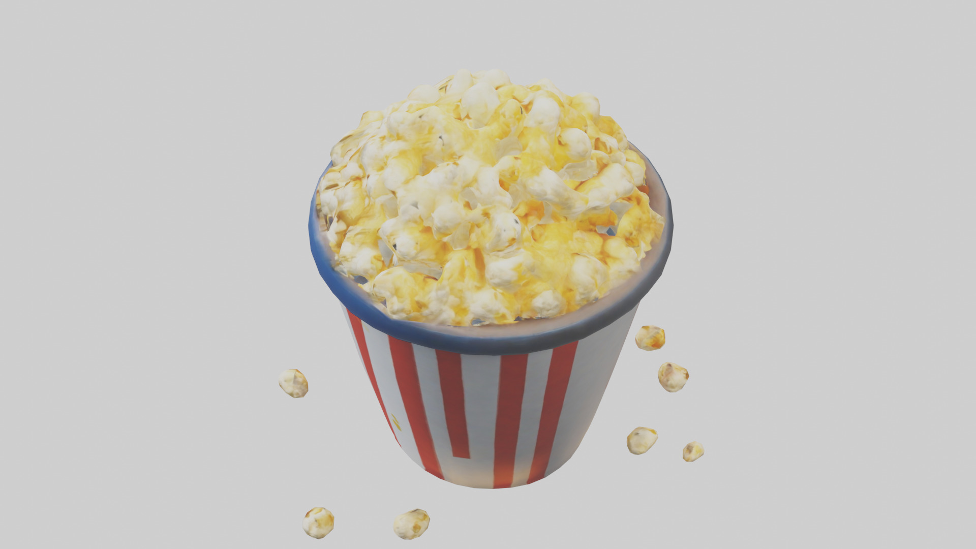Cartoon Popcorn Bucket model 3D model_17