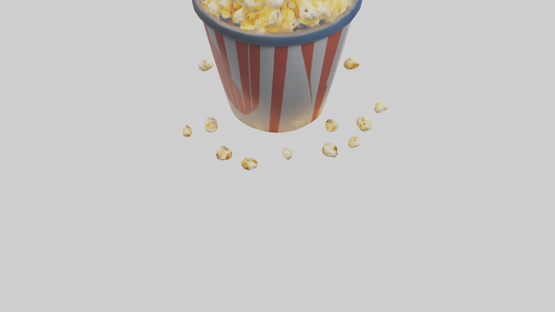 Cartoon Popcorn Bucket model 3D model_5