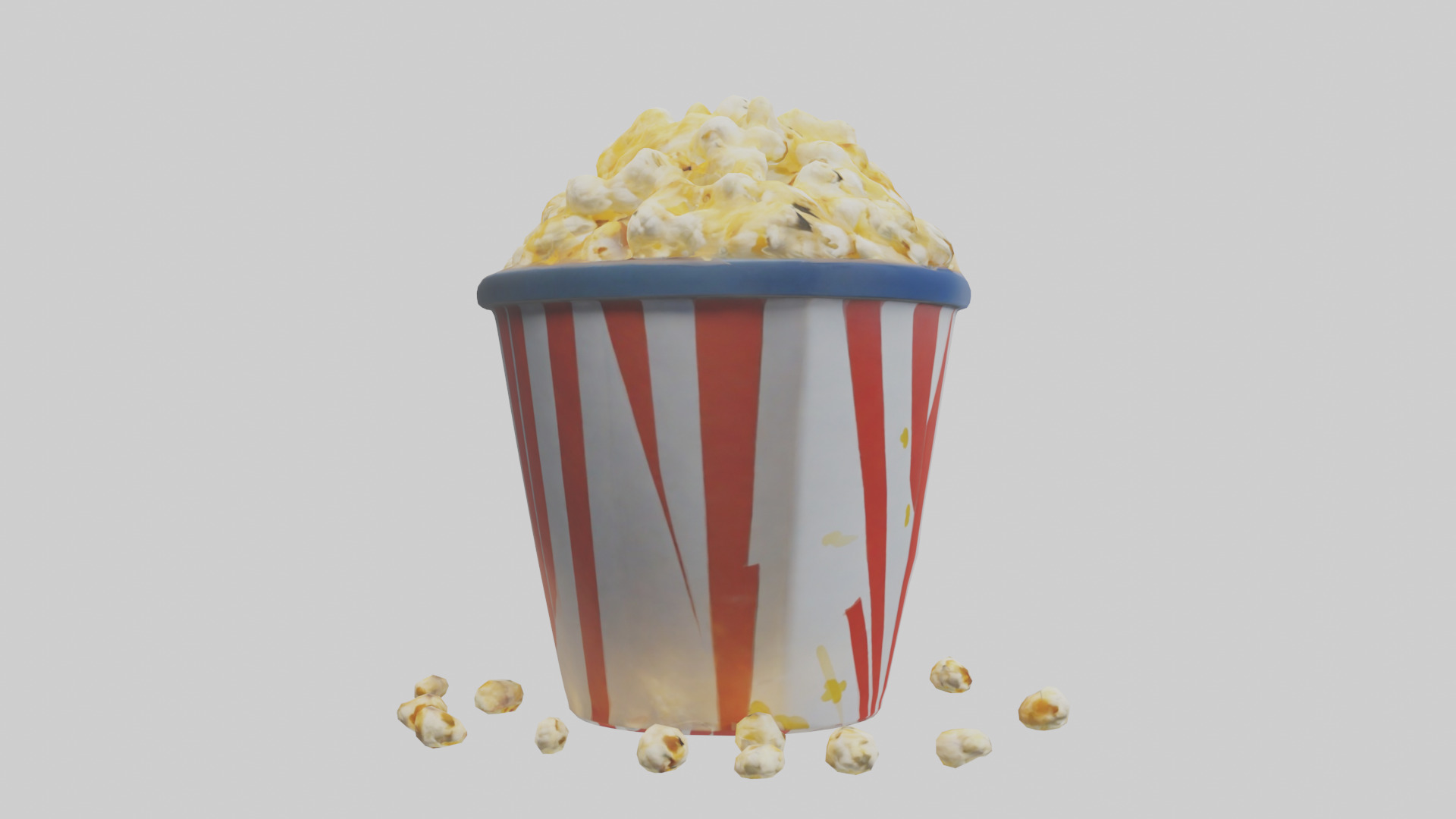 Cartoon Popcorn Bucket model 3D model_13