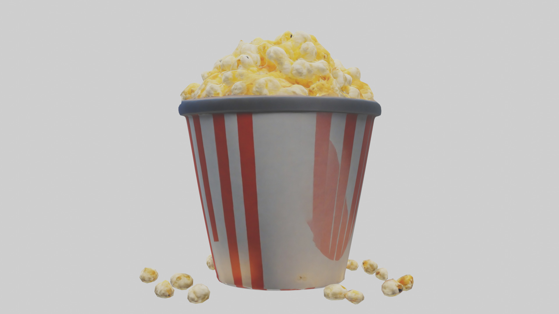 Cartoon Popcorn Bucket model 3D model_2
