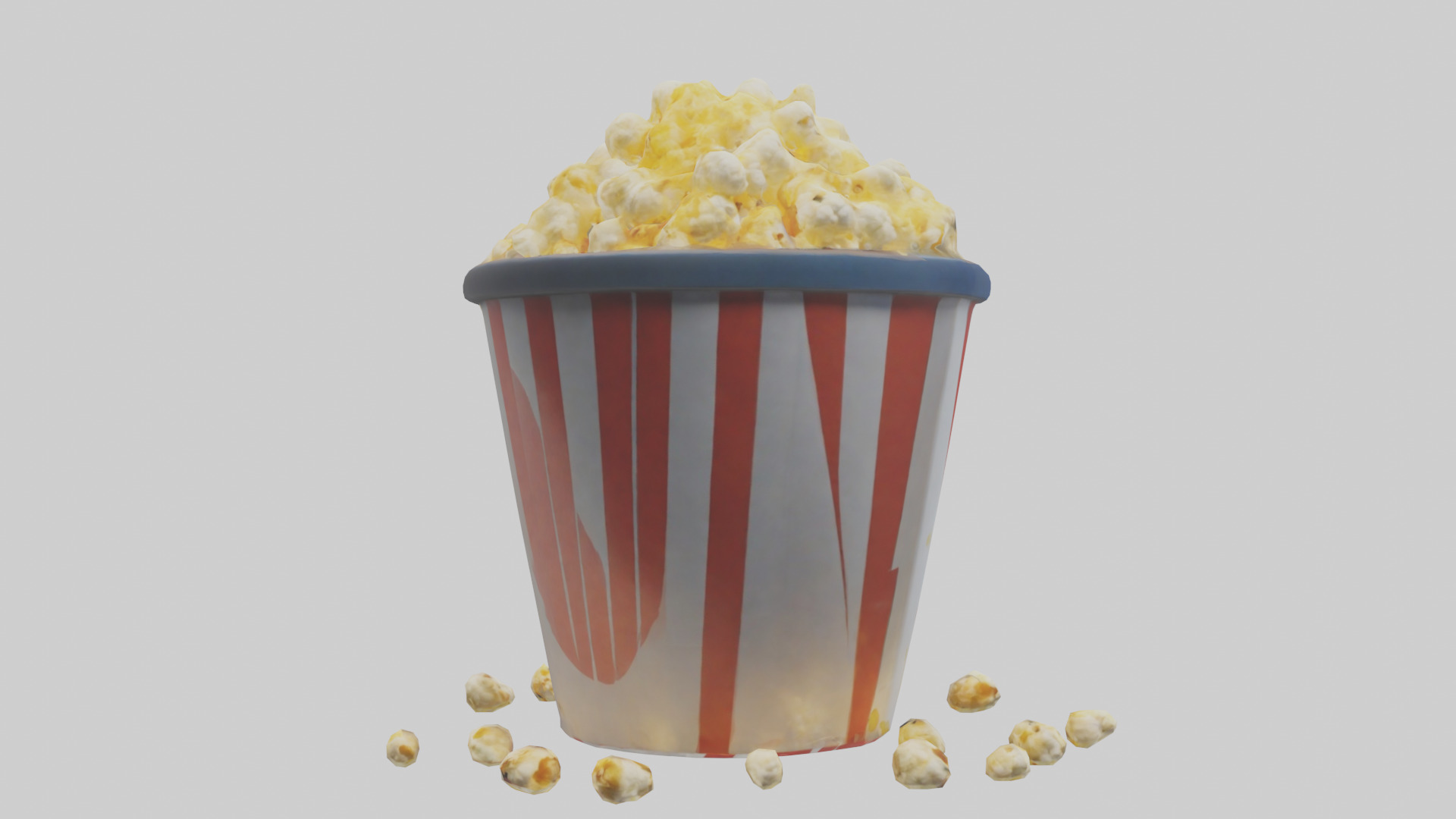 Cartoon Popcorn Bucket model 3D model_3