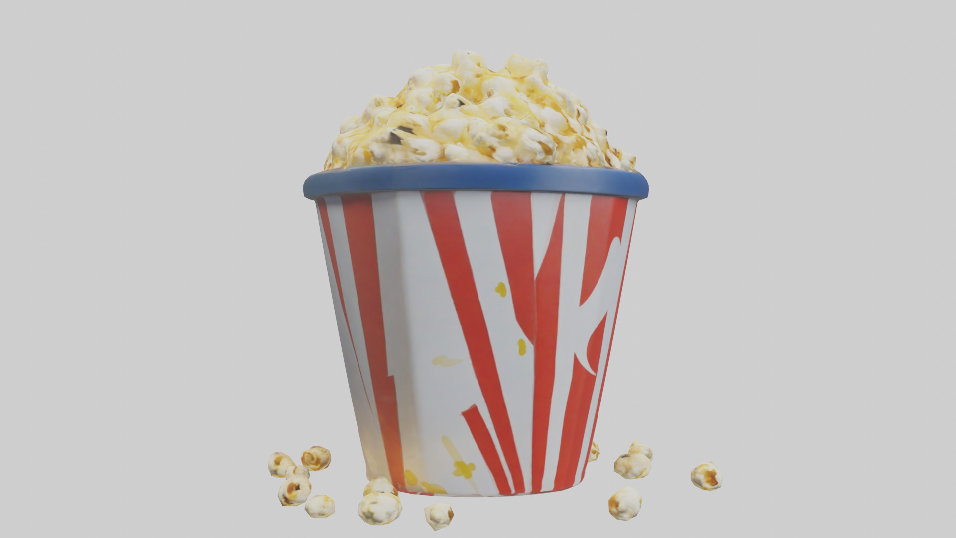 Cartoon Popcorn Bucket model 3D model_8