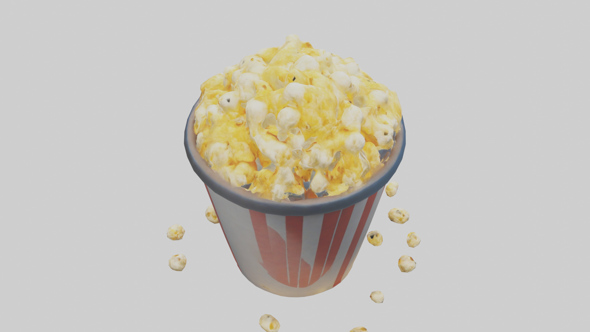 Cartoon Popcorn Bucket model 3D model_15