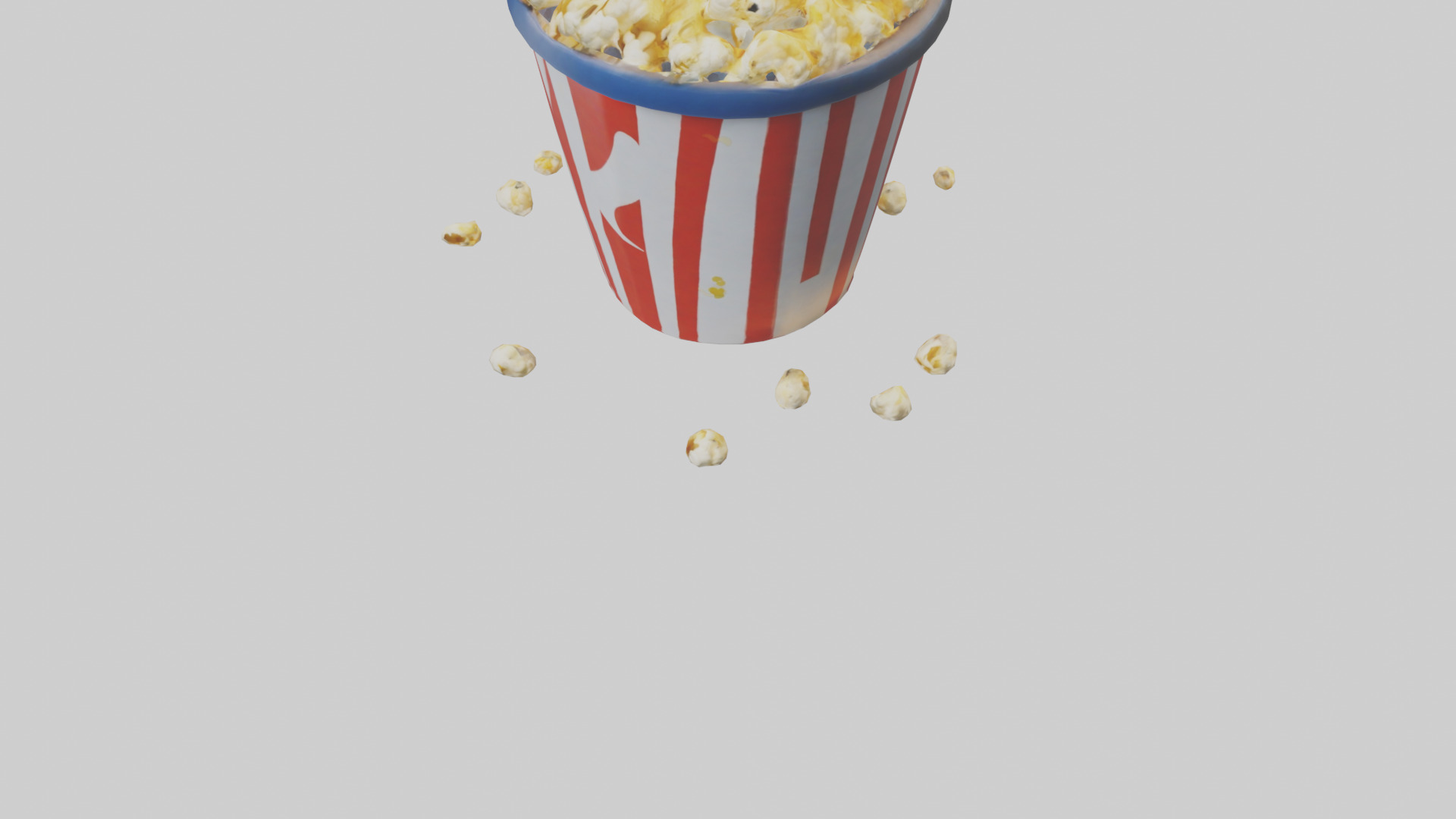 Cartoon Popcorn Bucket model 3D model_6