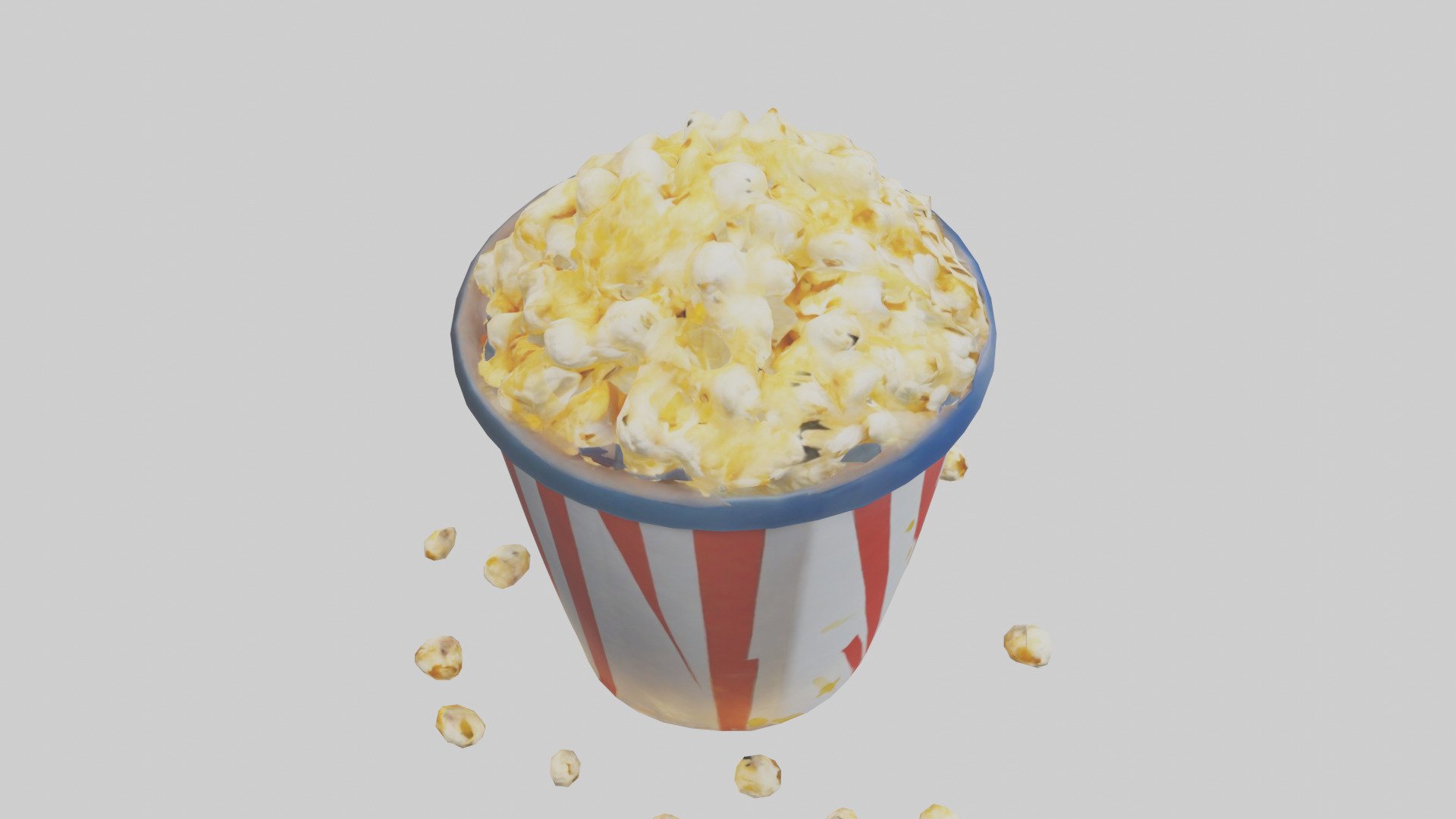 Cartoon Popcorn Bucket model 3D model_18