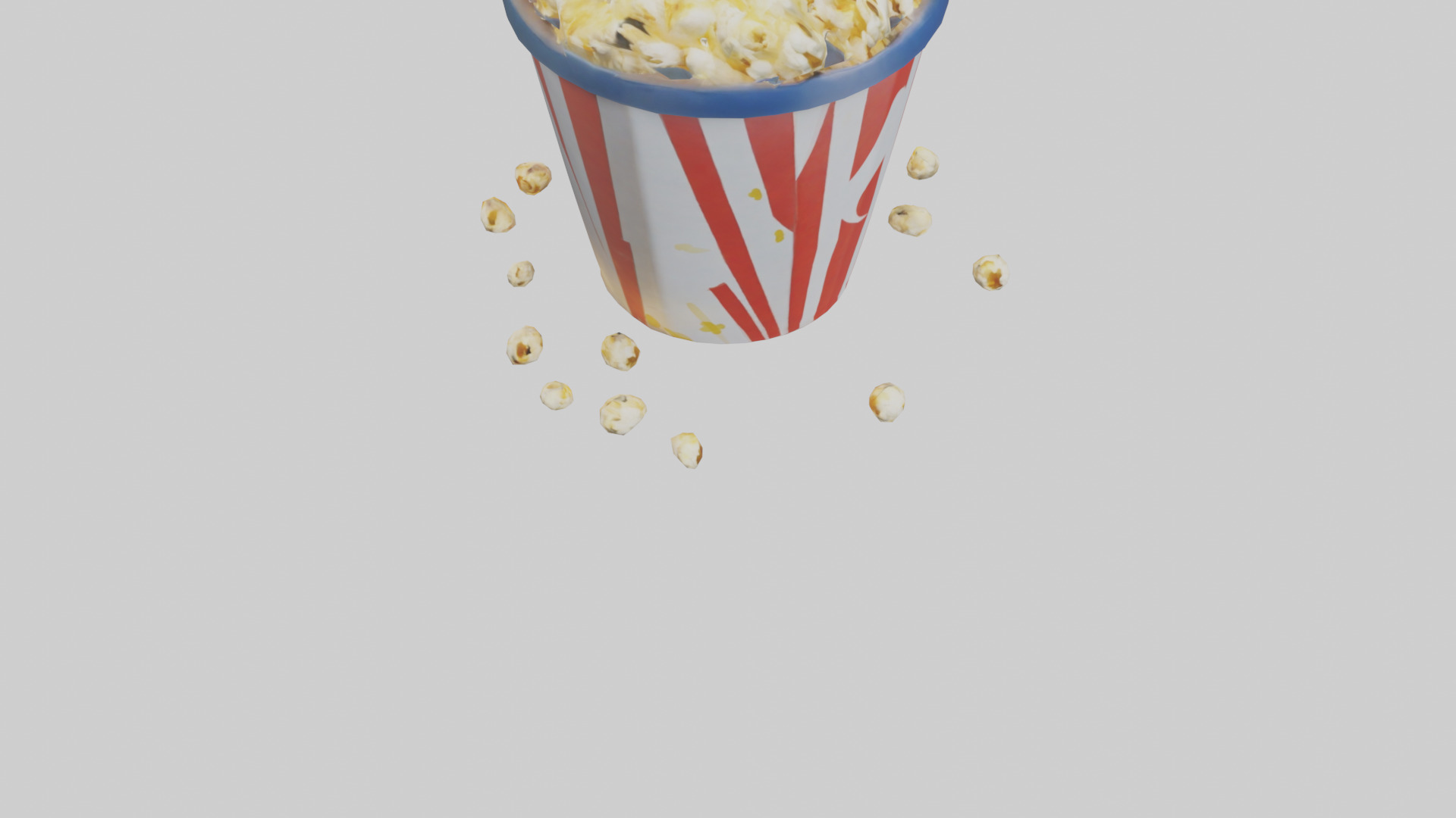 Cartoon Popcorn Bucket model 3D model_7