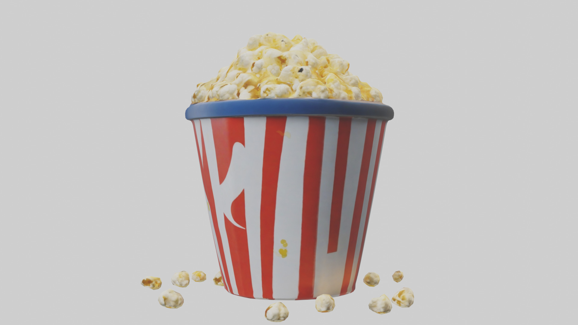 Cartoon Popcorn Bucket model 3D model_10