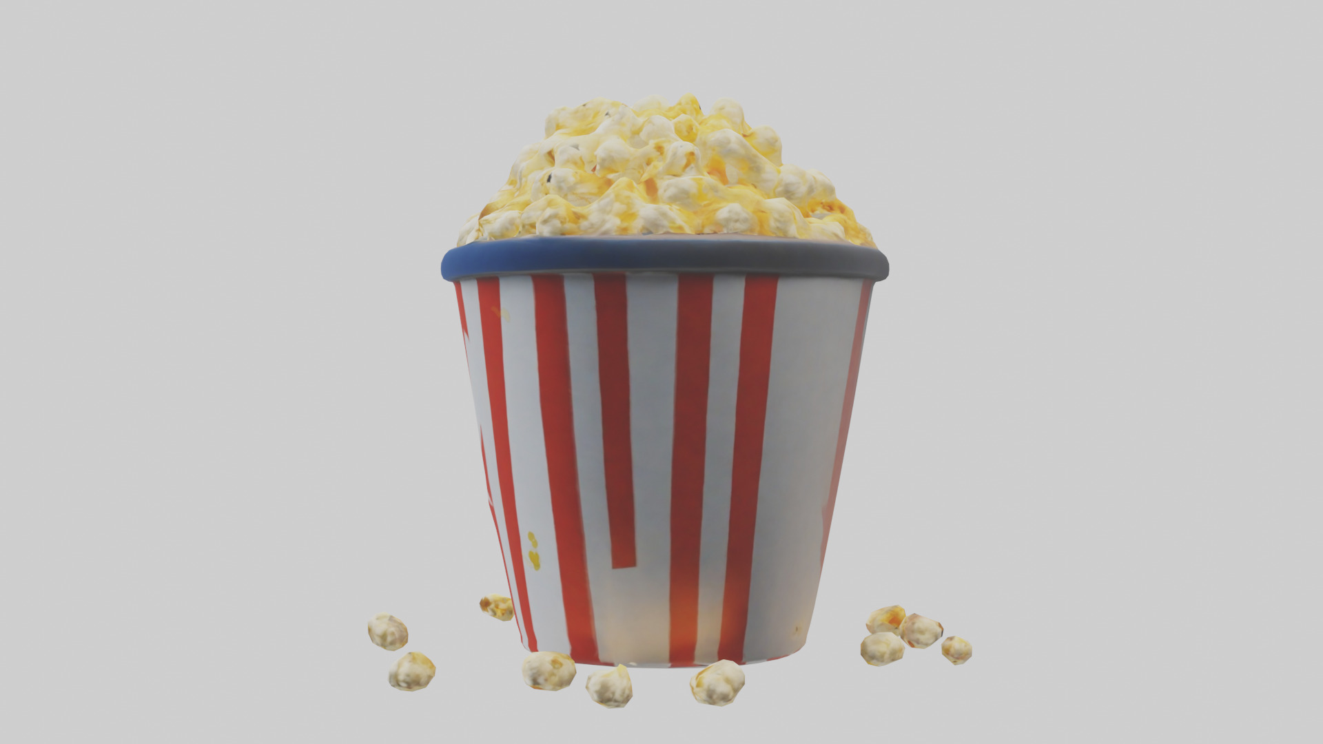 Cartoon Popcorn Bucket model 3D model_12