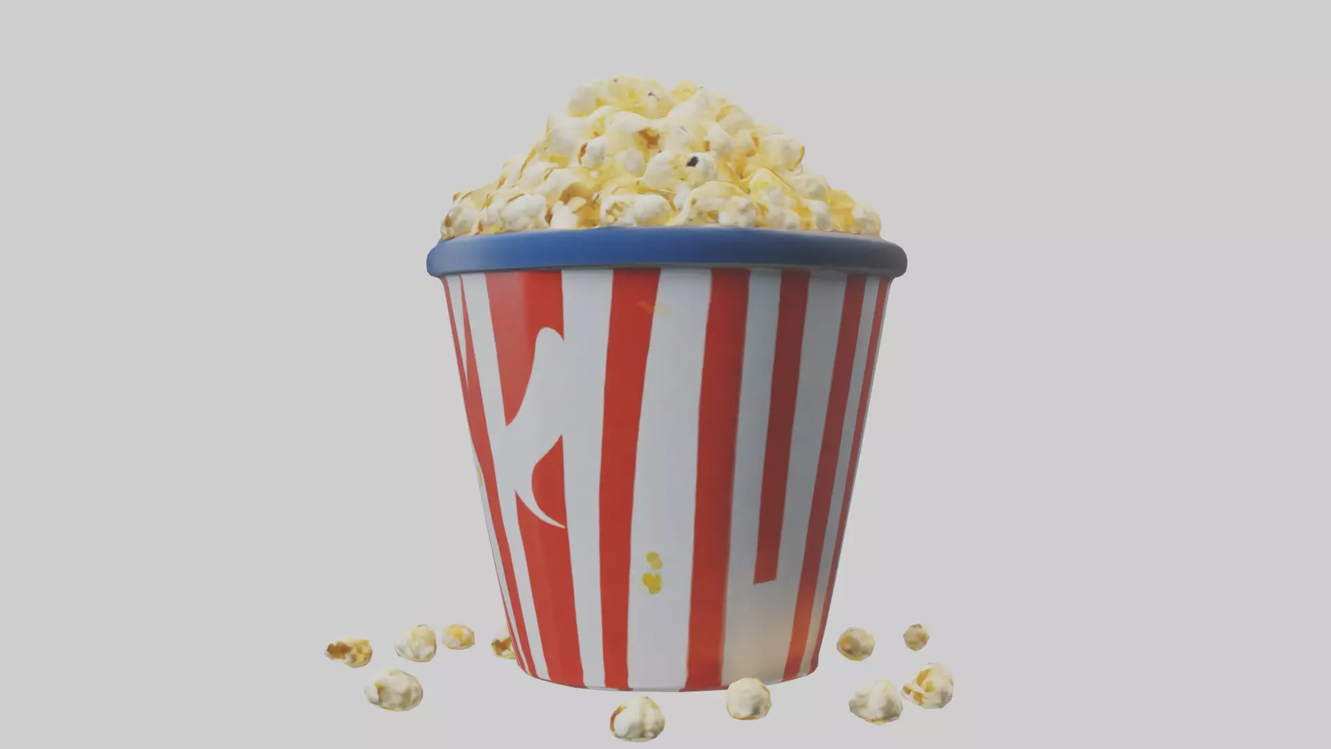 Cartoon Popcorn Bucket model 3D model_0