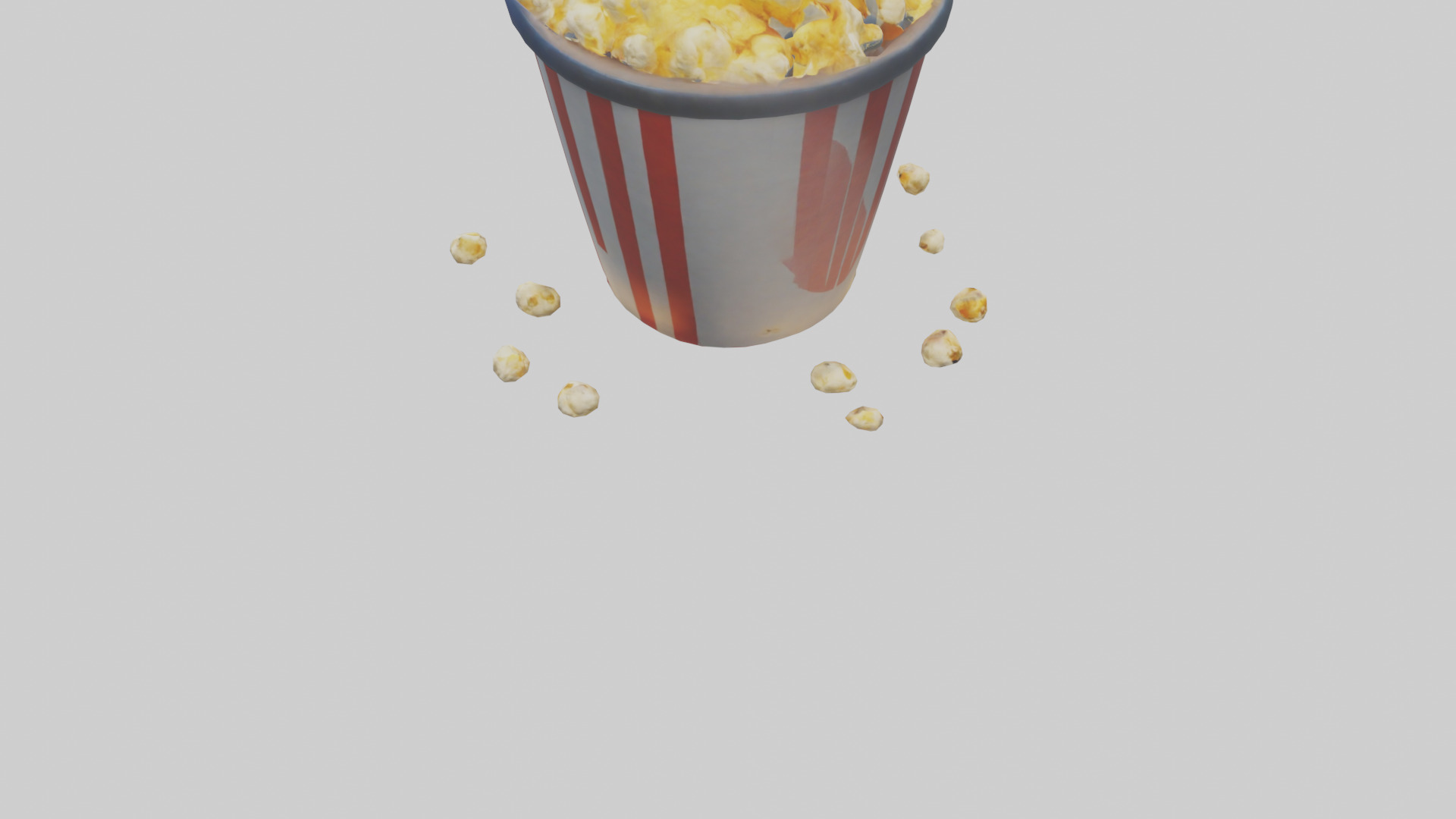 Cartoon Popcorn Bucket model 3D model_4