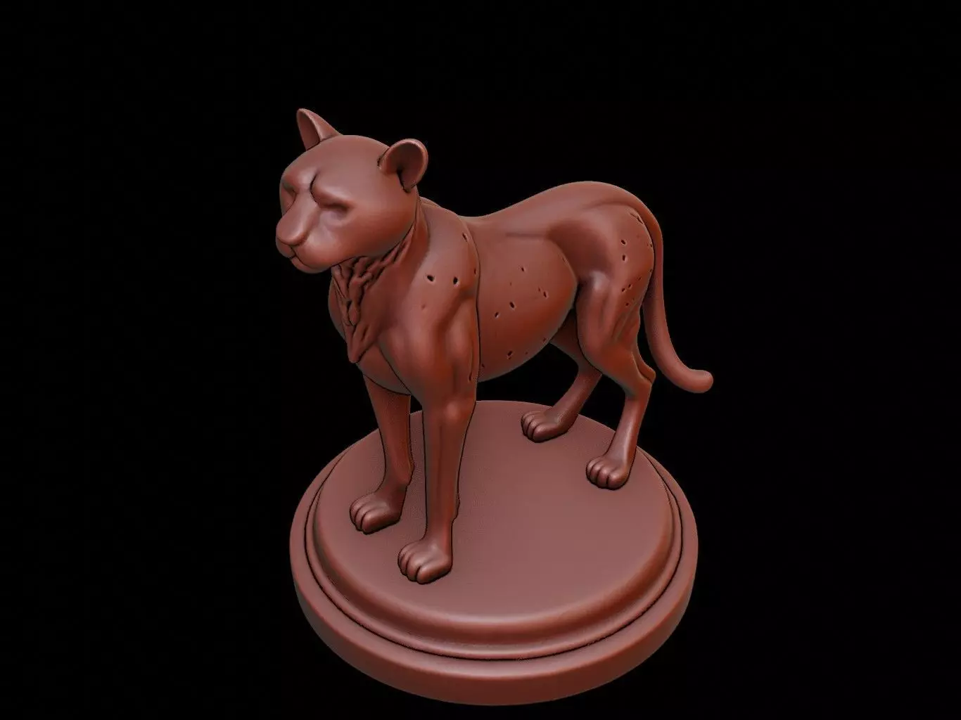 Cheetah Animal Figure Printable 3D print model_0