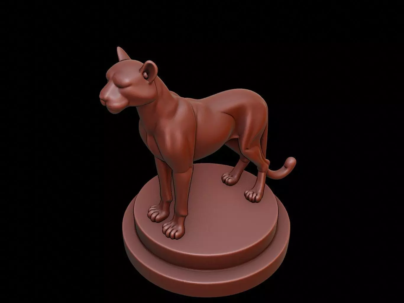 Cheetah Animal Figure Printable 3D print model_0