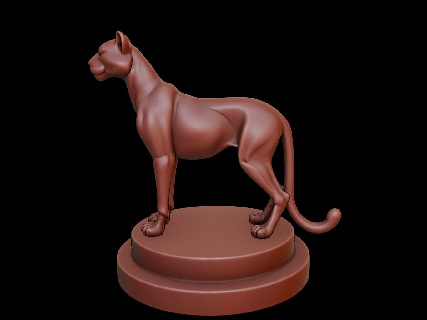 Cheetah Animal Figure Printable 3D print model_2