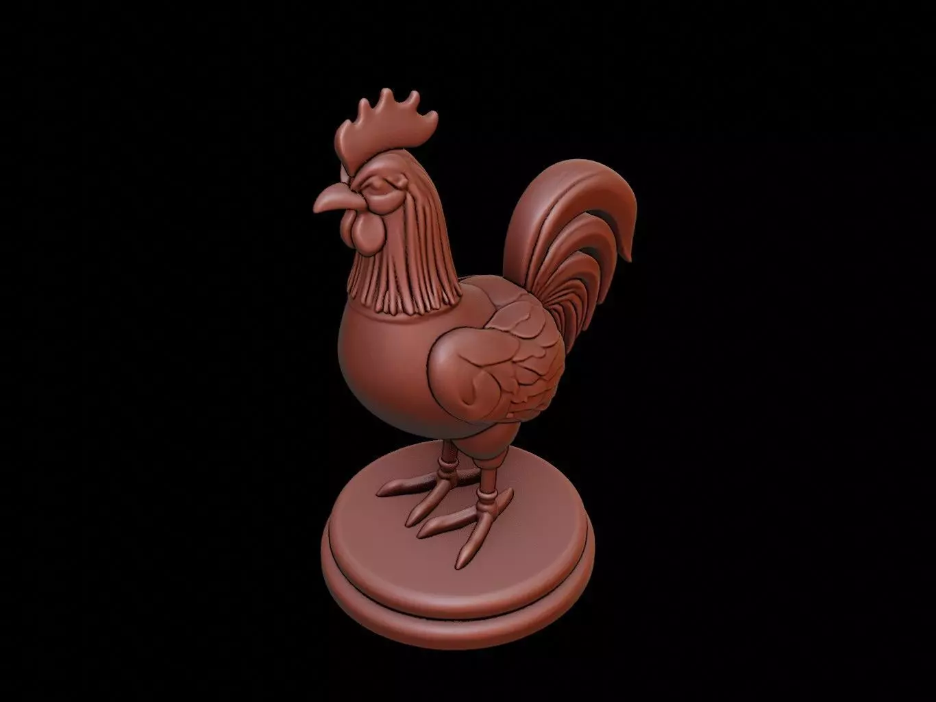 Chicken Animal Figure Printable 3D print model_0