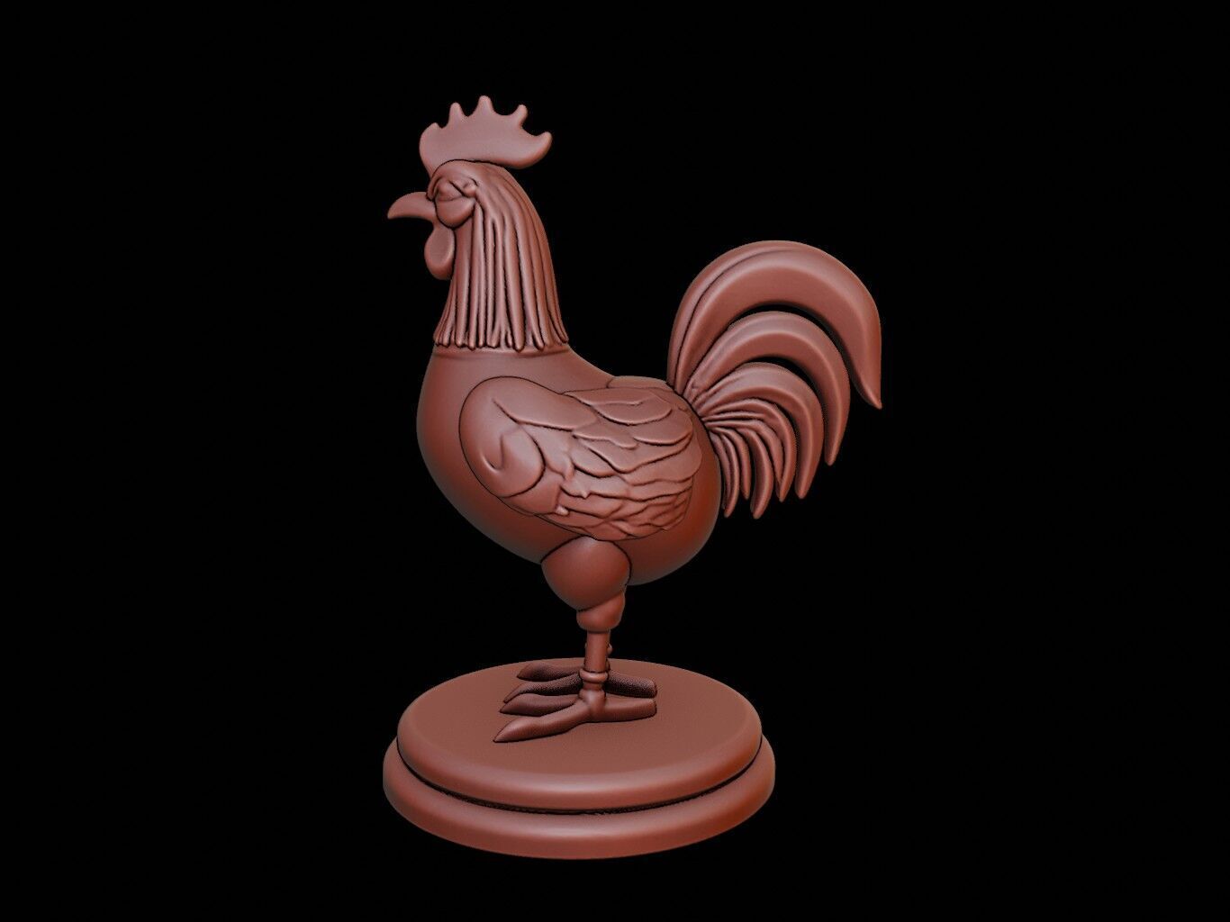 Chicken Animal Figure Printable 3D print model_2