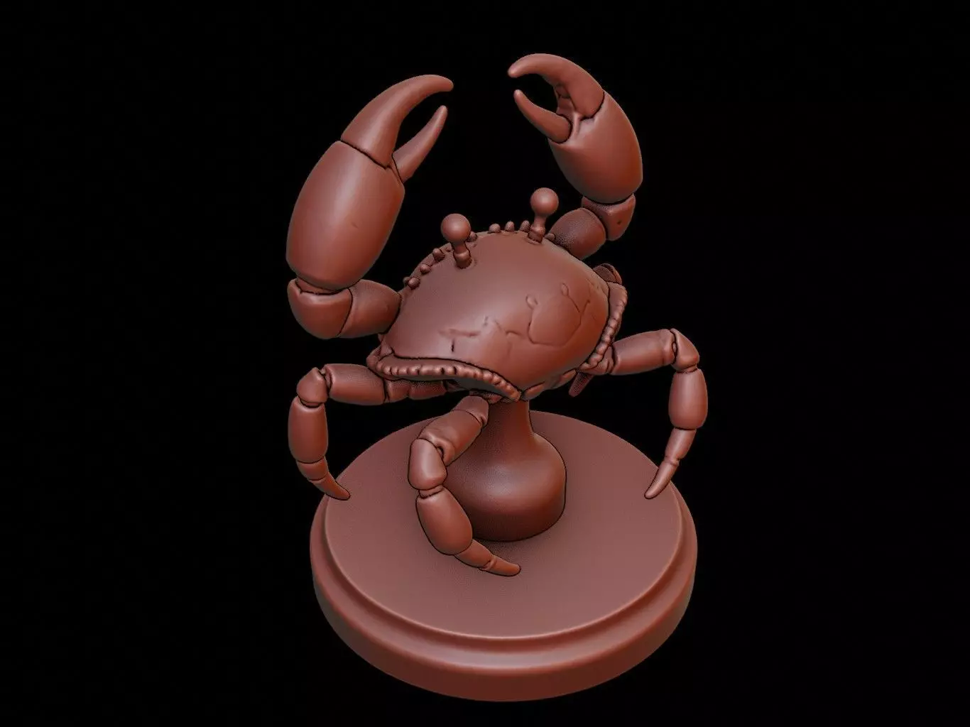 Crab Animal Figure Printable 3D print model_0