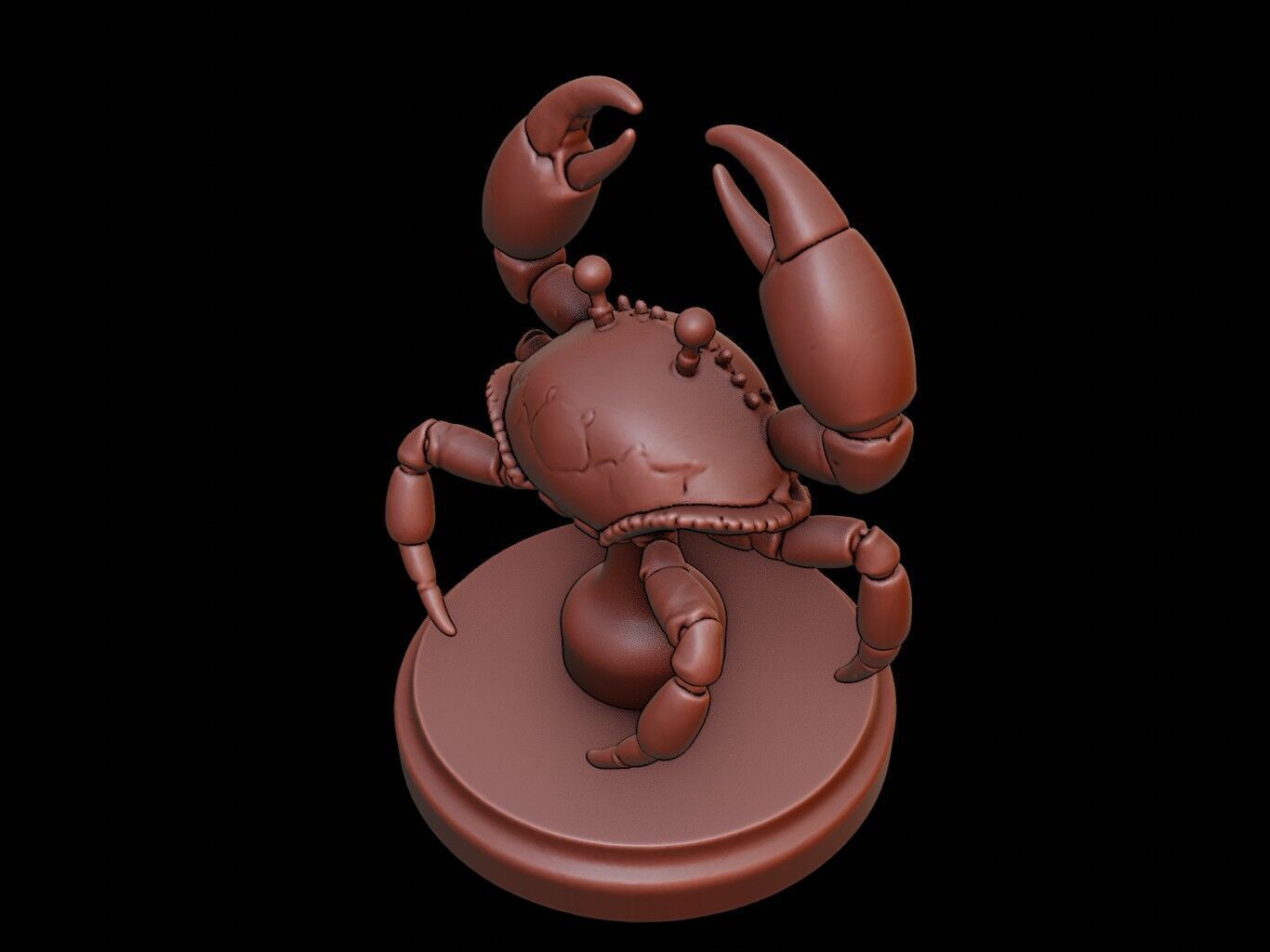 Crab Animal Figure Printable 3D print model_1