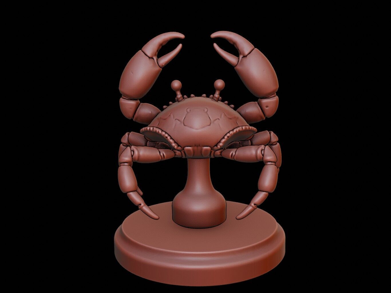 Crab Animal Figure Printable 3D print model_2
