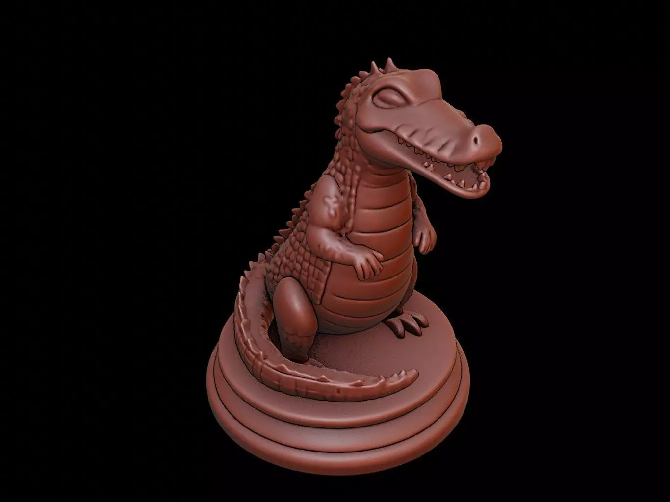 Crocodile Animal Figure Printable 3D print model_0