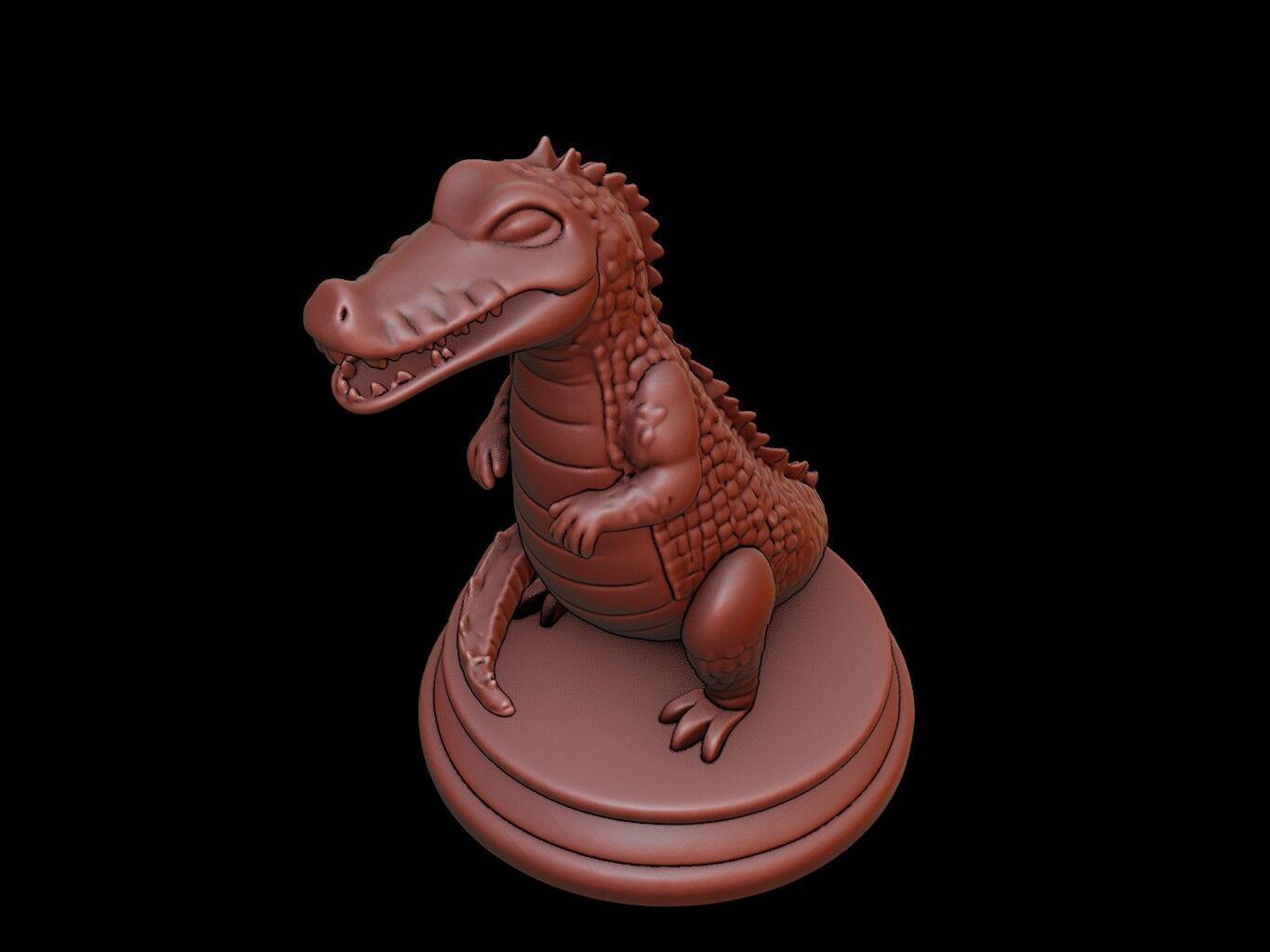 Crocodile Animal Figure Printable 3D print model_1