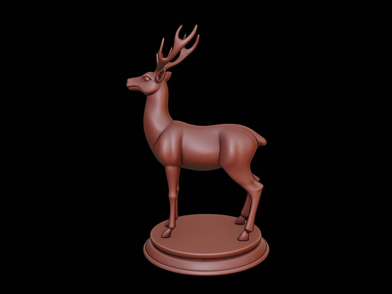 Deer Animal Figure Printable 3D print model_2