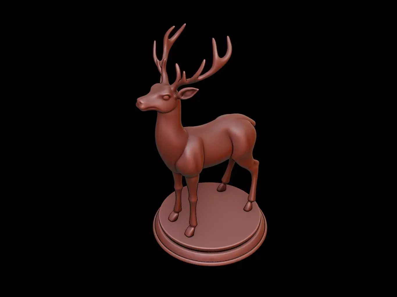 Deer Animal Figure Printable 3D print model_0