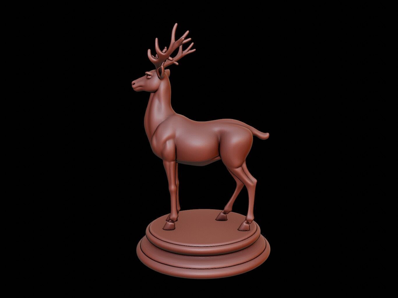 Deer Animal Figure Printable 3D print model_2