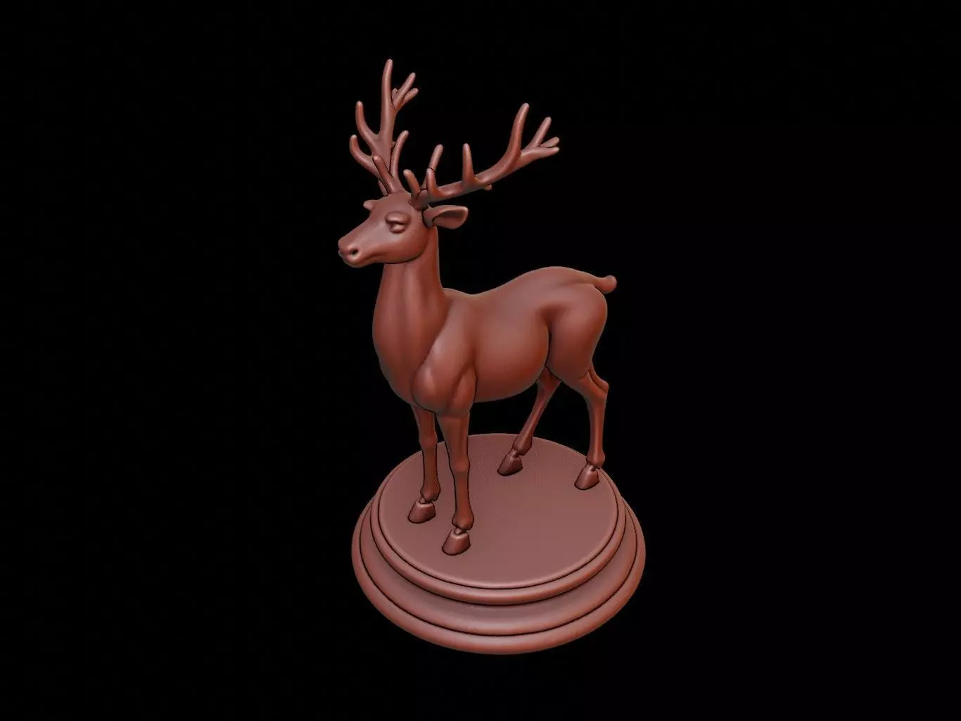 Deer Animal Figure Printable 3D print model_0