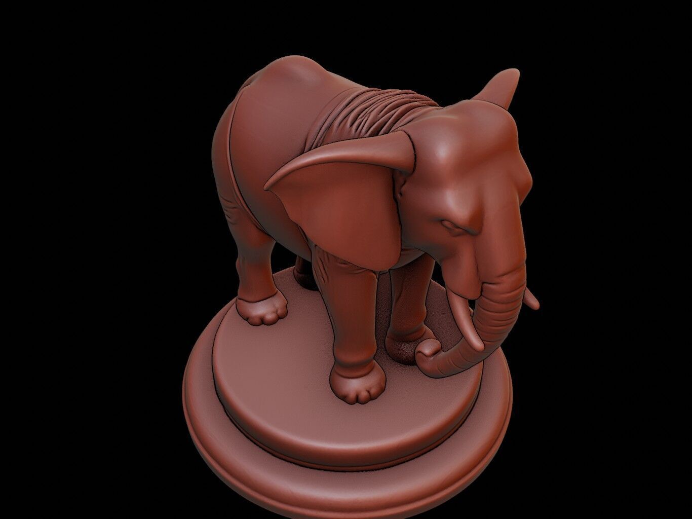 Elephant Animal Figure Printable 3D print model_1