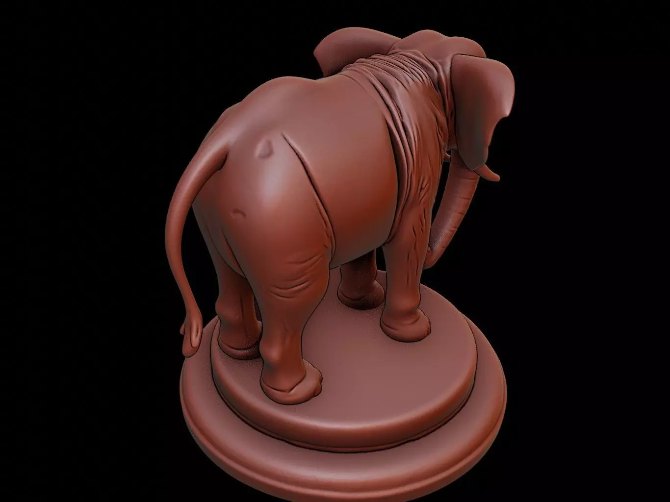 Elephant Animal Figure Printable 3D print model_0