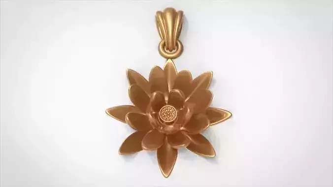 lotus pendant Silver Gold Jewelry
