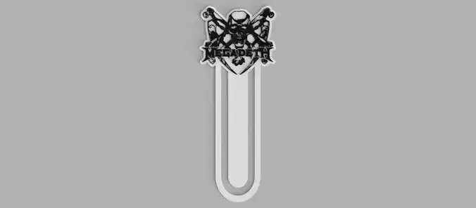Megadeth Logo Skull Swords Bookmark