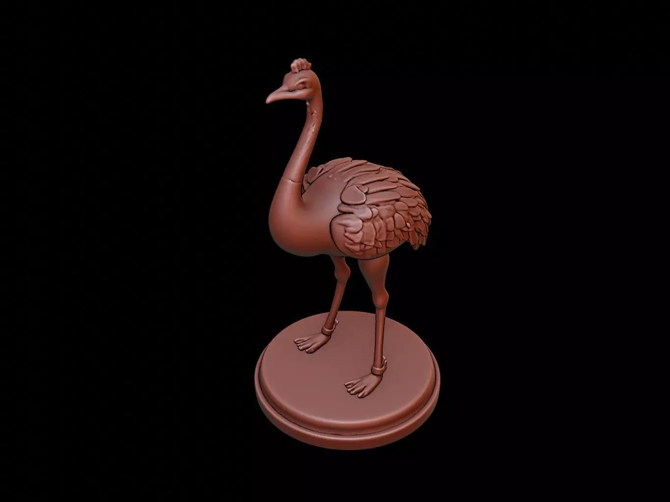 Emu Animal Figure Printable 3D print model_0