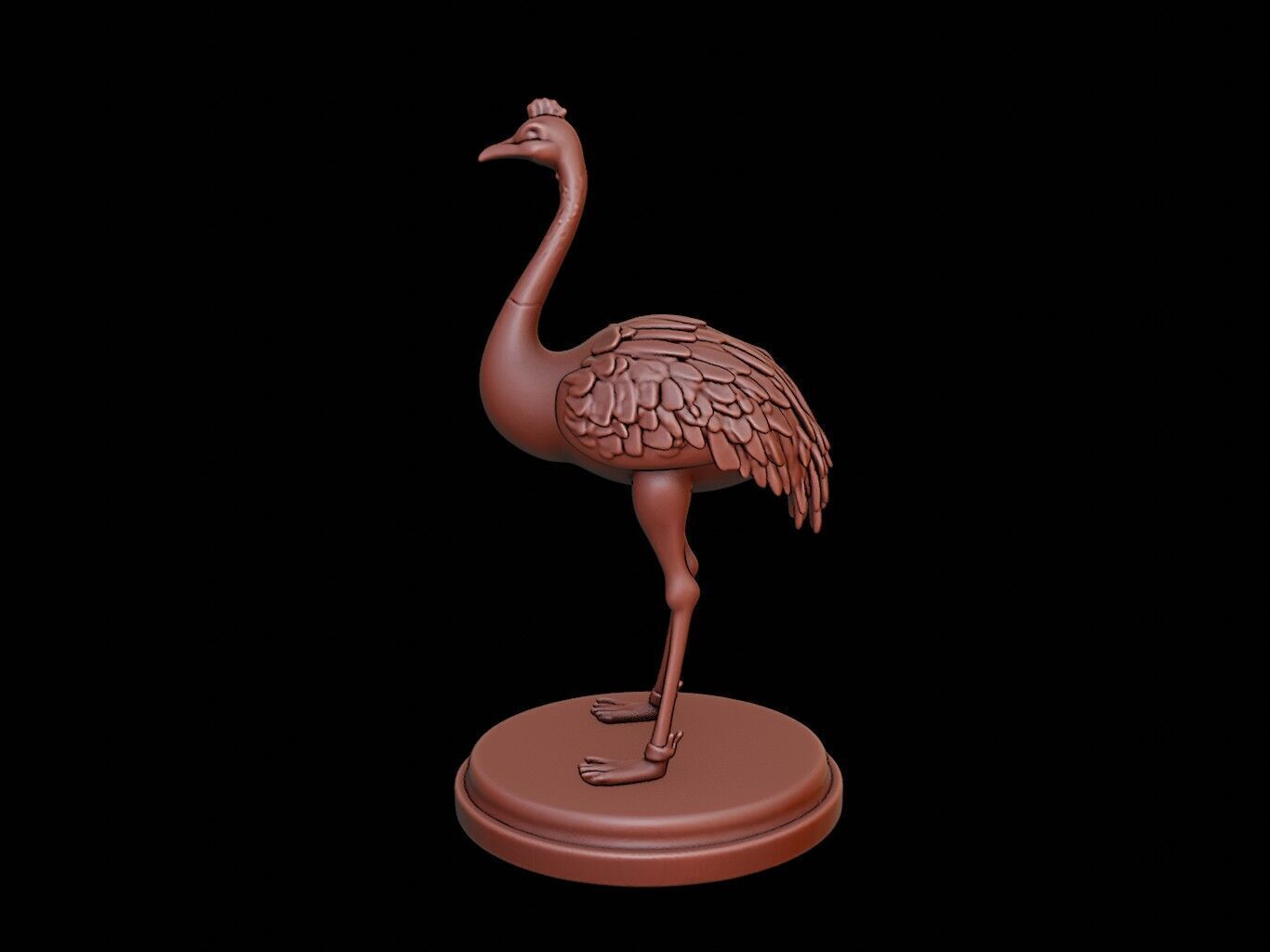 Emu Animal Figure Printable 3D print model_2