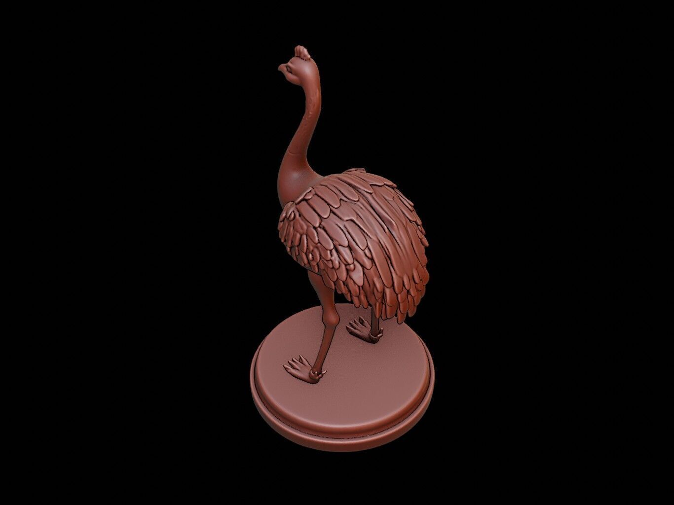Emu Animal Figure Printable 3D print model_1