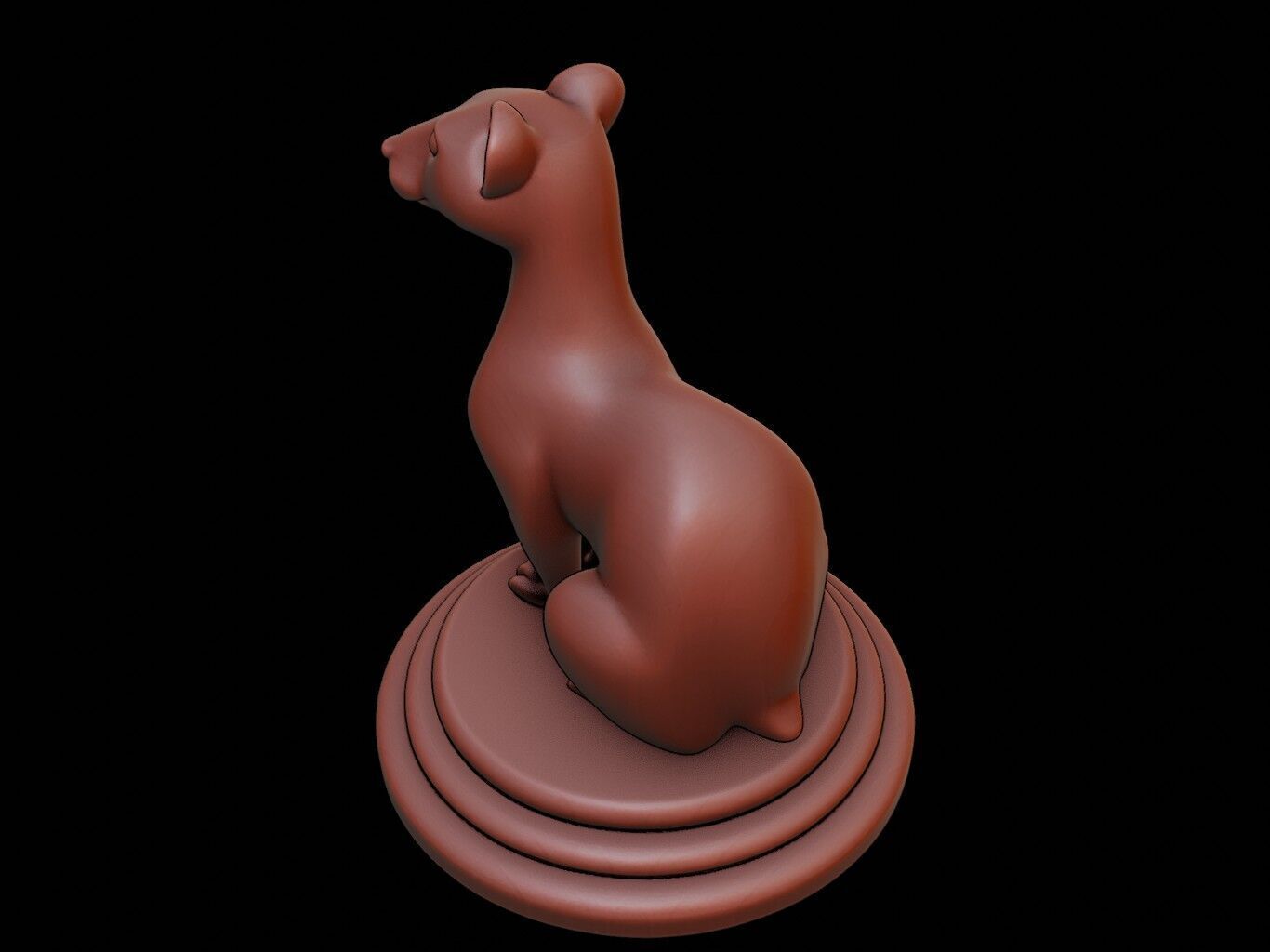 Ferret Animal Figure Printable 3D print model_1