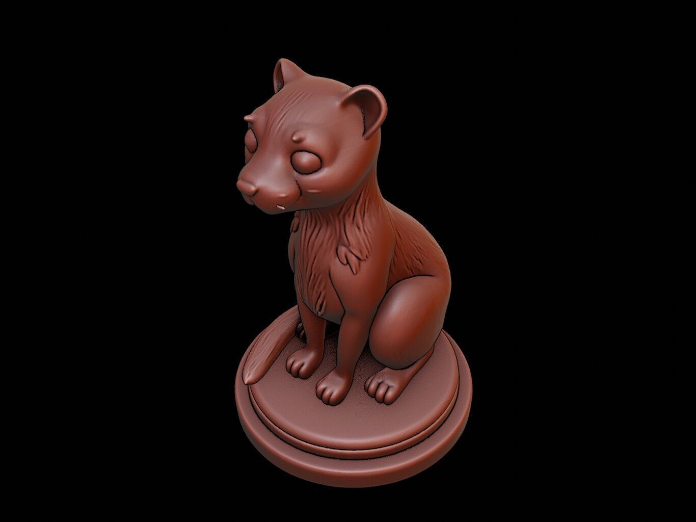 Ferret Animal Figure Printable 3D print model_1