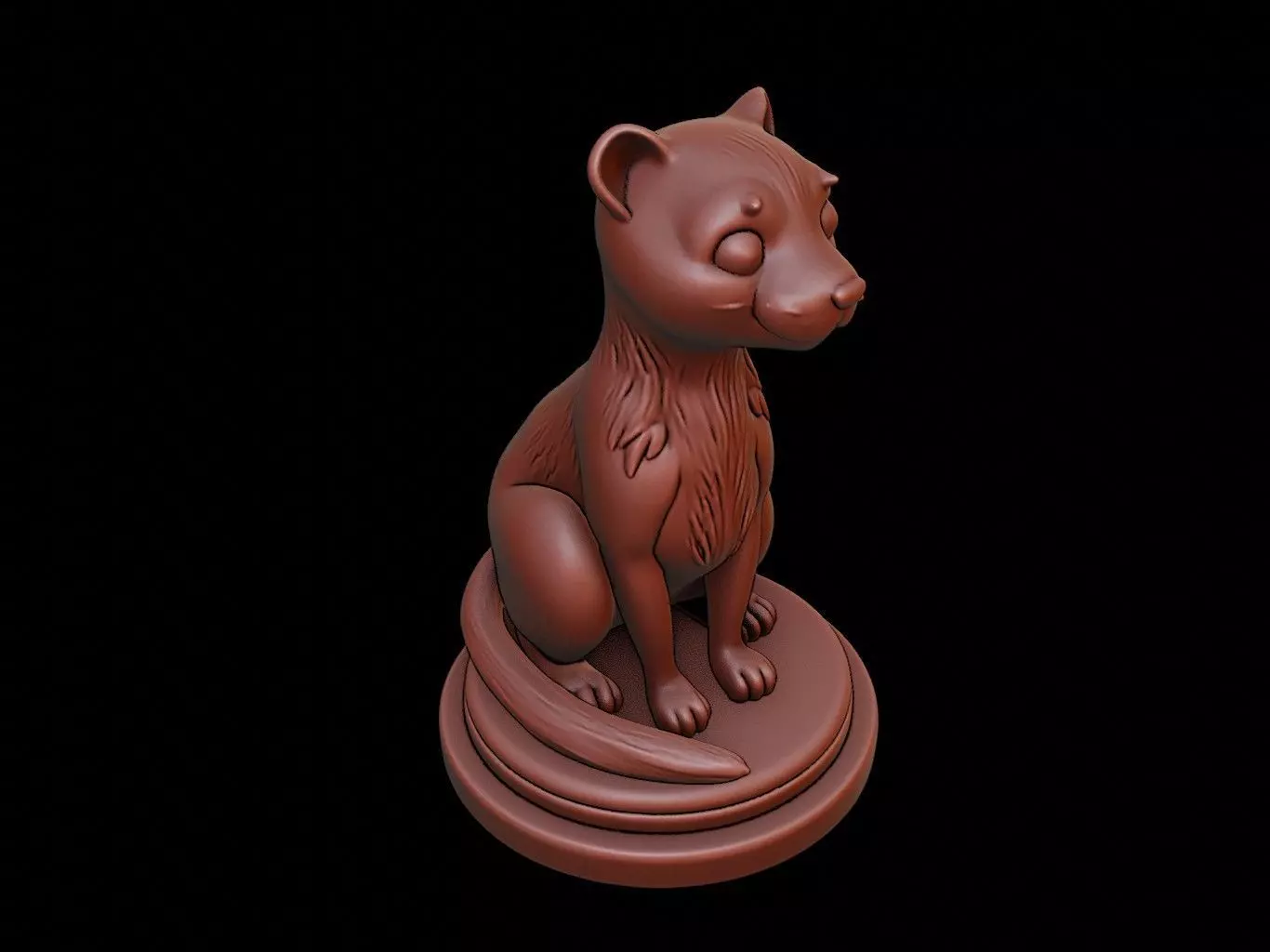 Ferret Animal Figure Printable 3D print model_0