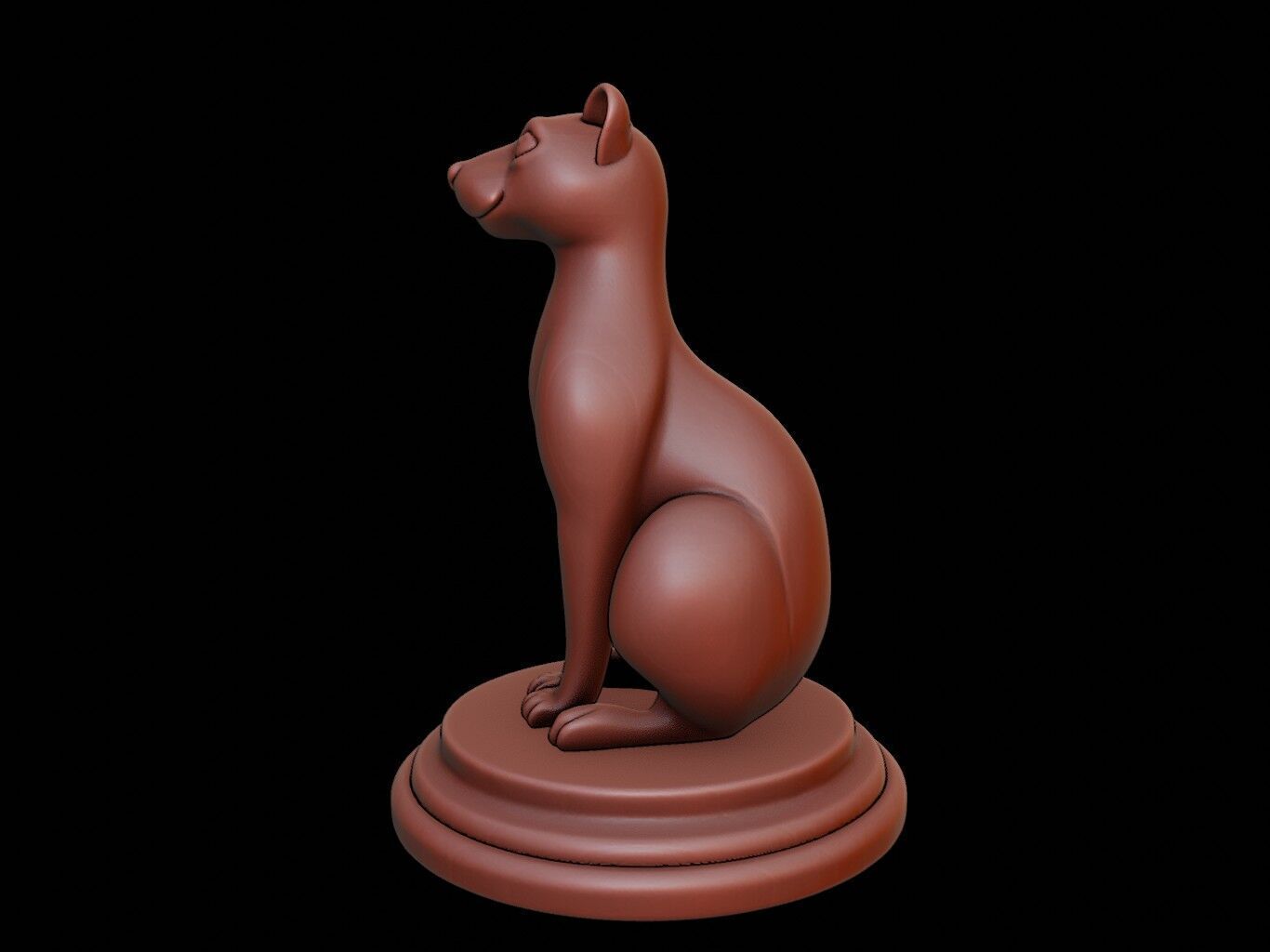 Ferret Animal Figure Printable 3D print model_2