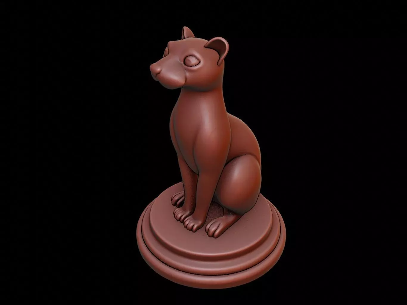 Ferret Animal Figure Printable 3D print model_0