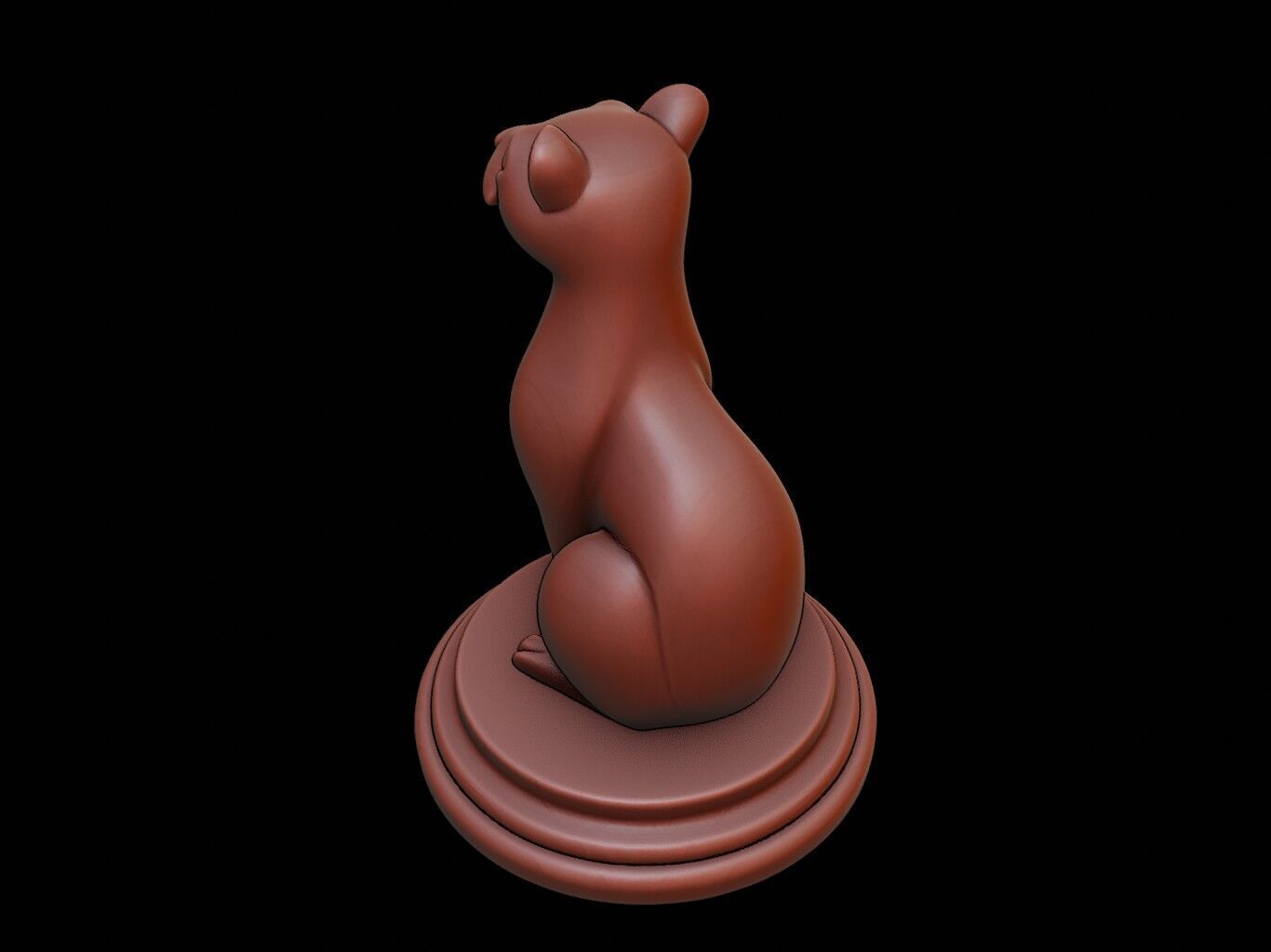 Ferret Animal Figure Printable 3D print model_1