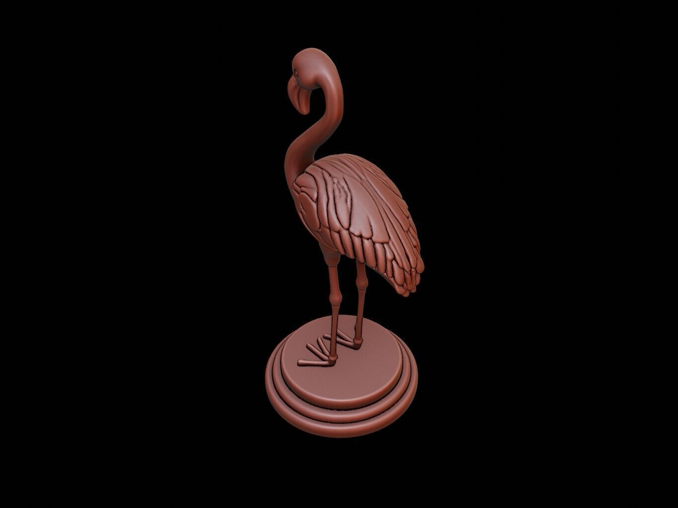 Flamingo Animal Figure Printable 3D print model_1