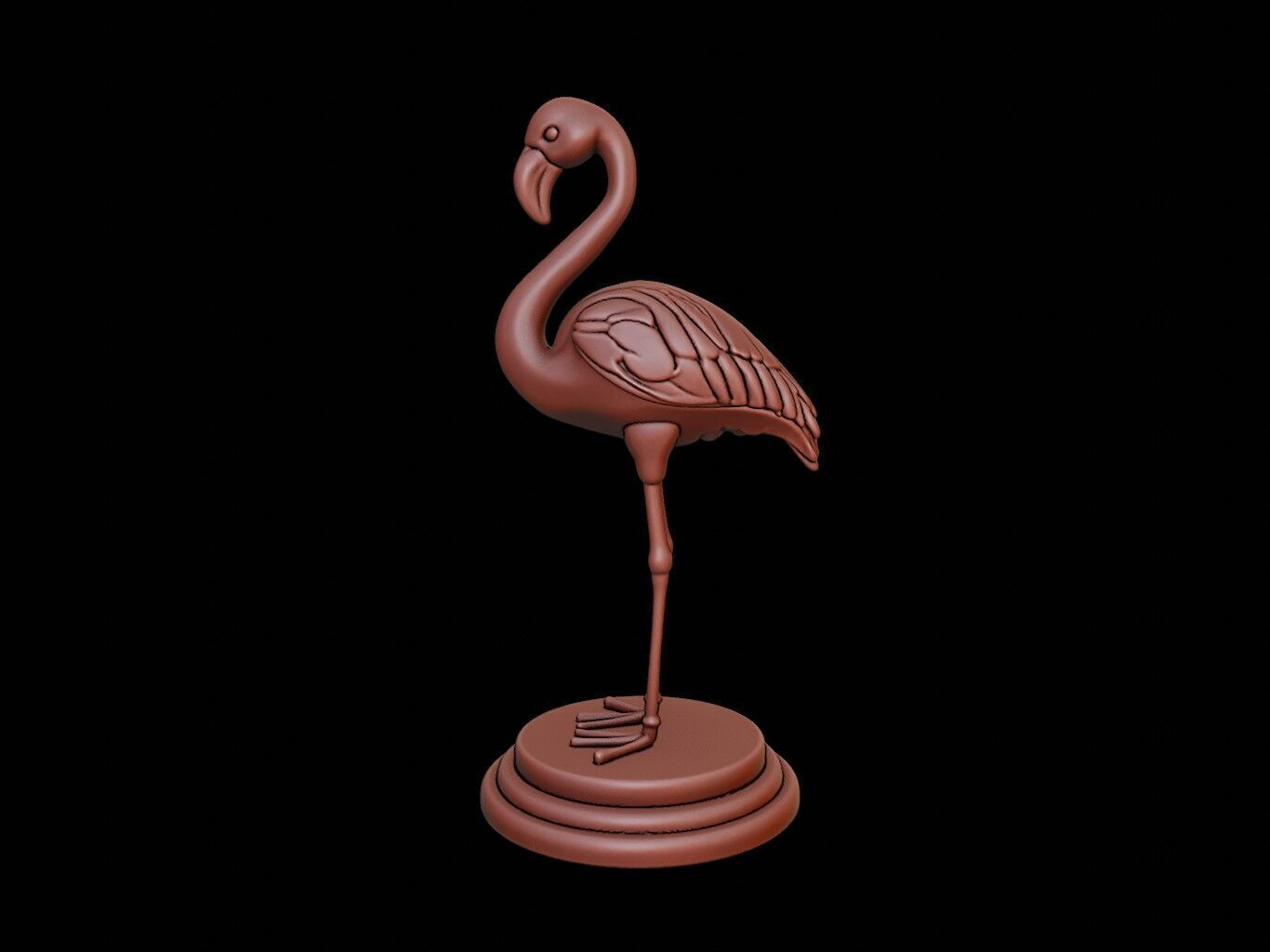 Flamingo Animal Figure Printable 3D print model_2