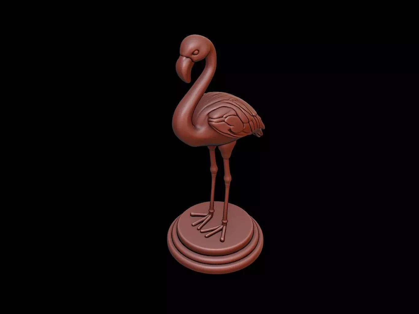 Flamingo Animal Figure Printable 3D print model_0