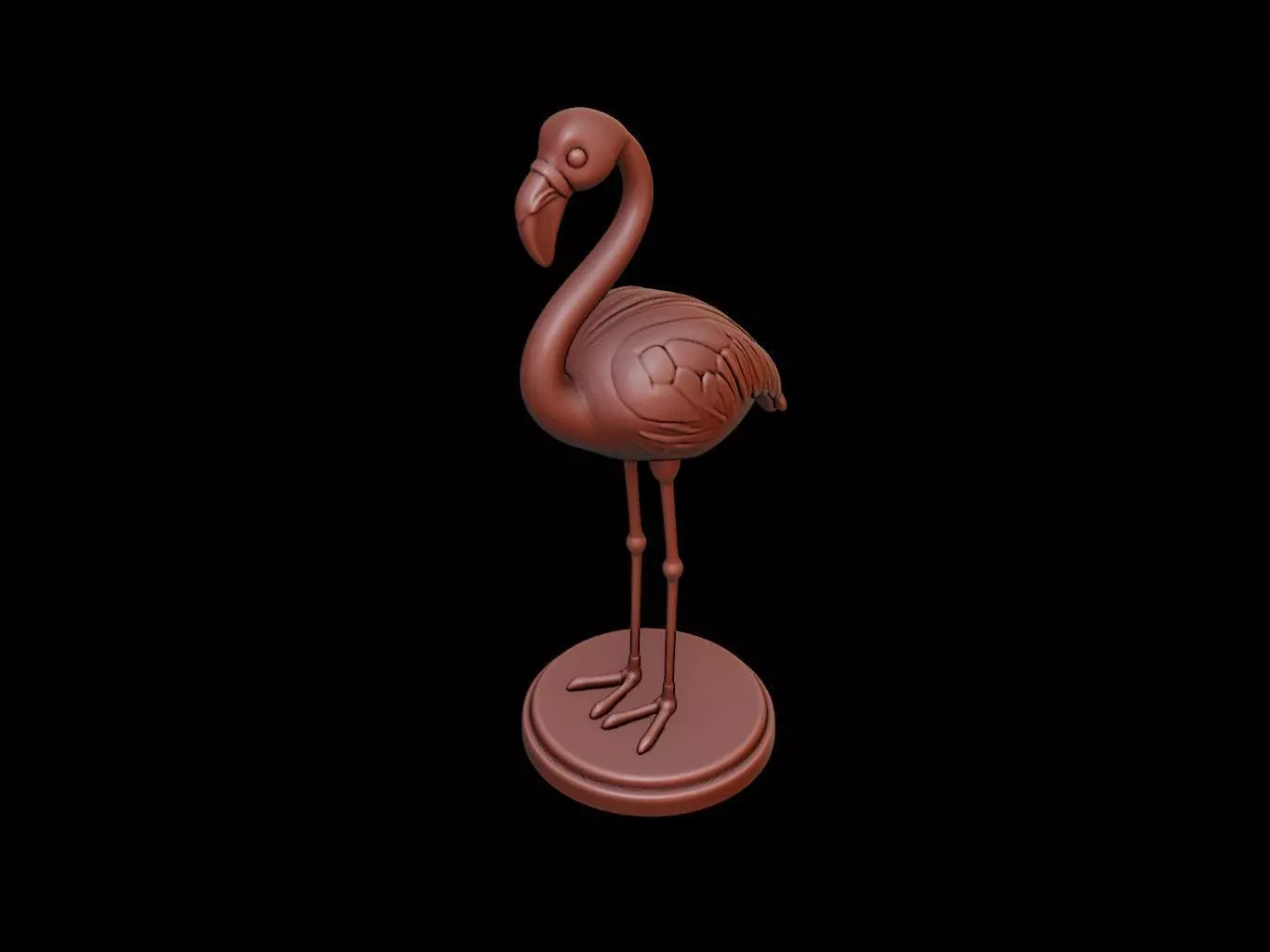 Flamingo Animal Figure Printable 3D print model_0