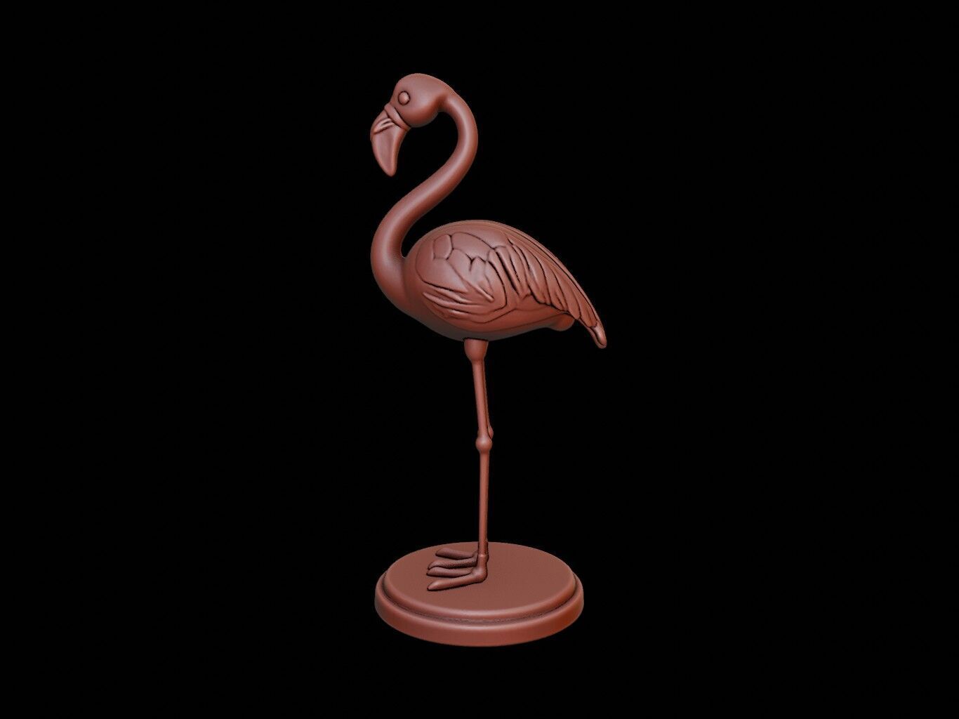 Flamingo Animal Figure Printable 3D print model_2